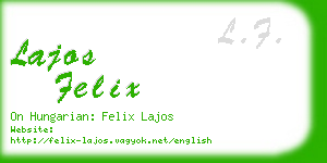 lajos felix business card